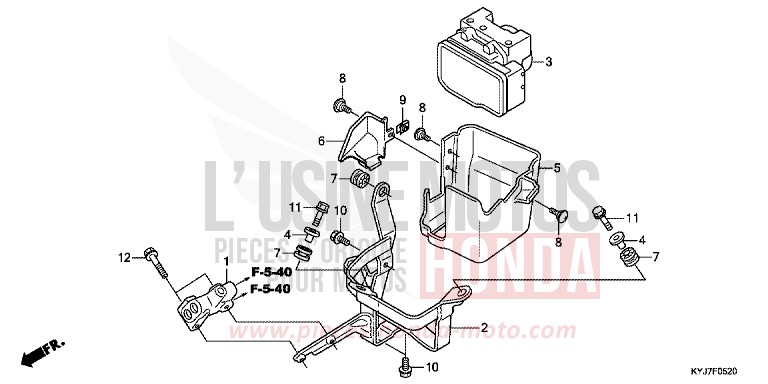 ABS MODULATOR for CBR250R ABS ASTEROID BLACK METALLIC (NHA35) from 2011